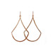 always beautiful swing rose gold dipped earrings