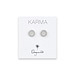 karma diamond sterling silver stud earrings