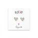 love diamond sterling silver stud earrings