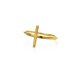 large cross ring, gold dipped, size 5