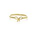 small bow ring, gold dipped, size 5