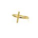 large cross ring, gold dipped, size 6