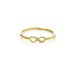 infinity ring, gold dipped, size 6