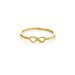 infinity ring, gold dipped, size 7