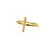large cross ring, gold dipped, size 8