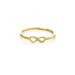 infinity ring, gold dipped, size 8