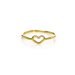heart ring, gold dipped, size 8