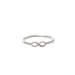 infinity ring, sterling silver, size 5