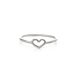 heart ring, sterling silver, size 5