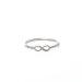 infinity ring, sterling silver, size 8