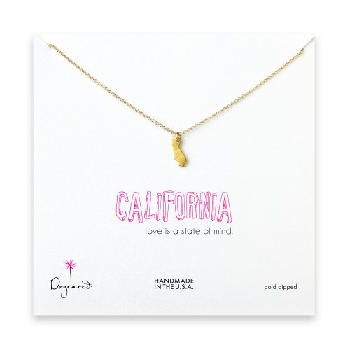 california necklace, gold dipped