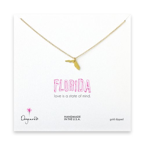 florida necklace, gold dipped