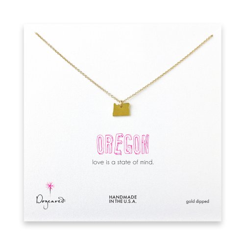 oregon necklace, gold dipped