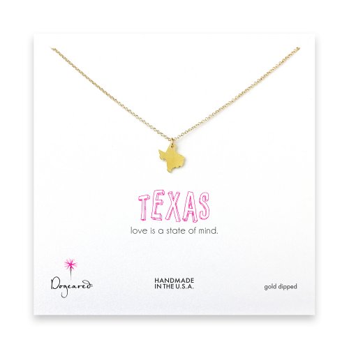 texas necklace, gold dipped