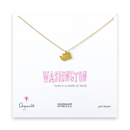 washington necklace, gold dipped