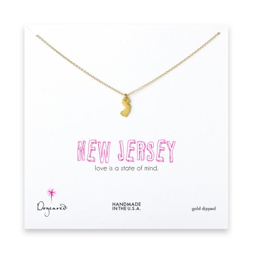 new jersey necklace, gold dipped