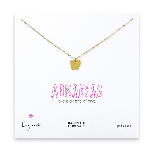 arkansas necklace, gold dipped