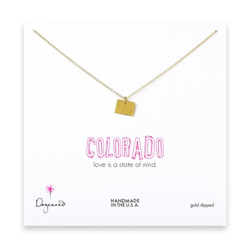 colorado necklace, gold dipped