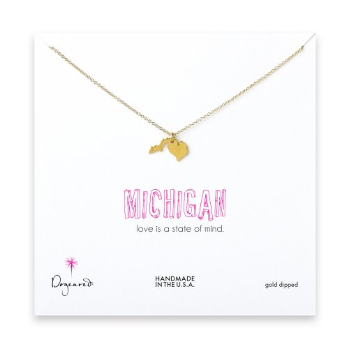 michigan w/upper necklace, gold dipped