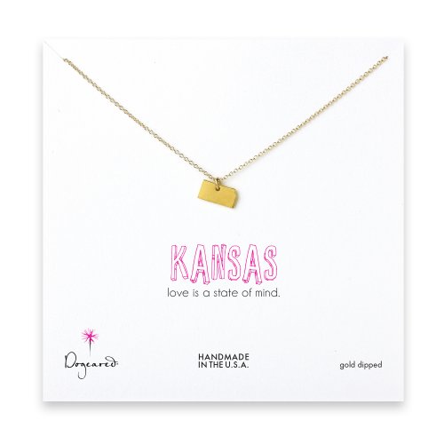 kansas necklace, gold dipped