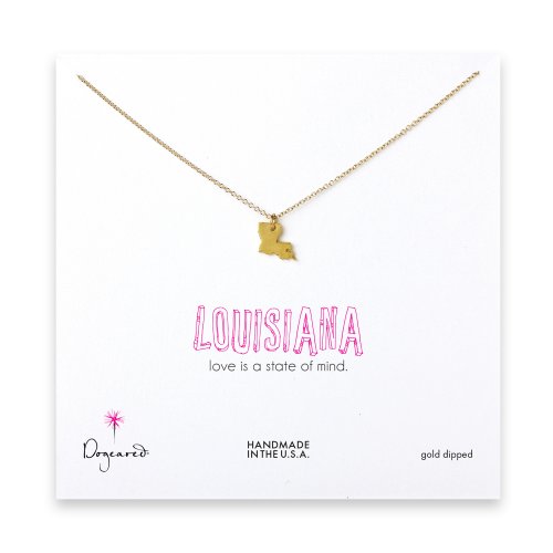 louisiana necklace, gold dipped
