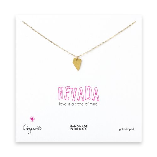 nevada necklace, gold dipped