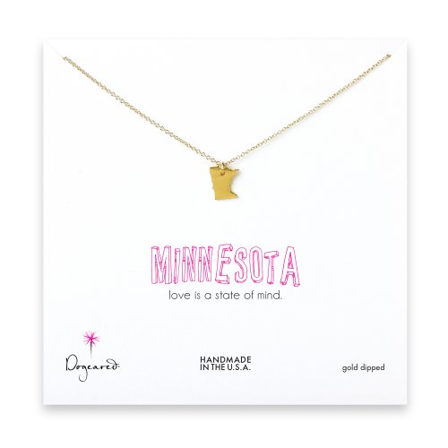 minnesota necklace, gold dipped