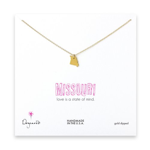 missouri necklace, gold dipped