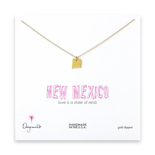 new mexico necklace, gold dipped