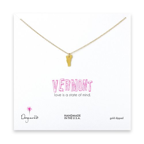 vermont necklace, gold dipped