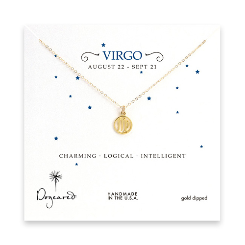 virgo zodiac gold dipped necklace