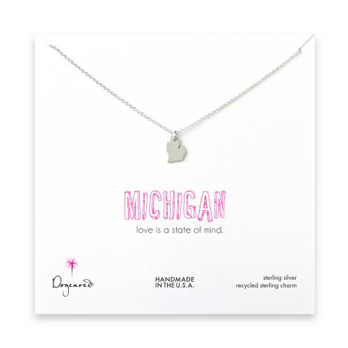 michigan necklace, sterling silver