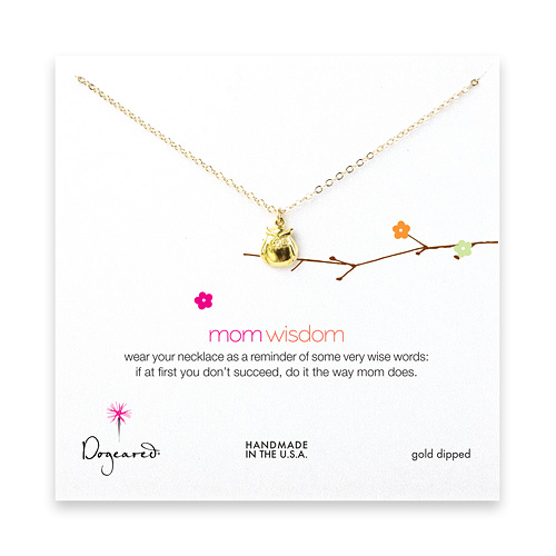 mom wisdom gold dipped necklace