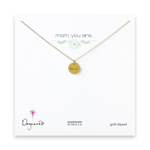 mom, you are loved necklace, gold dipped