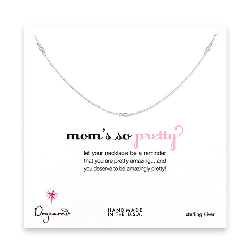 mom's so pretty sterling silver necklace with white rice pearls