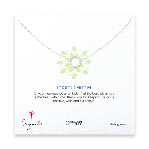 mom karma sterling silver necklace - 18 inches