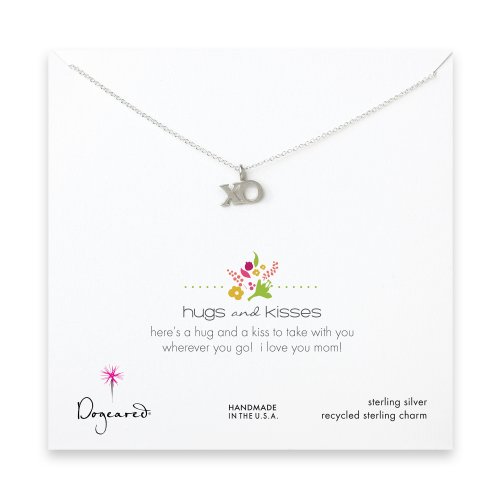 hugs and kisses necklace, sterling silver