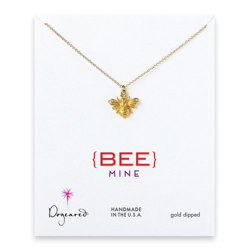 love collection bee necklace, gold dipped