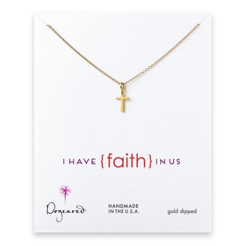 love collection cross necklace, gold dipped