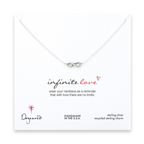 infinite love necklace, sterling silver