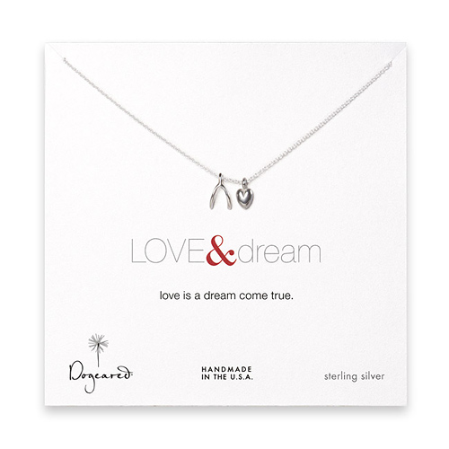 the love & dream sterling silver necklace