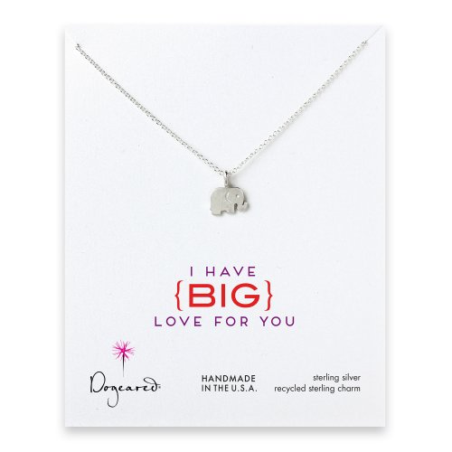 love collection elephant necklace, sterling silver