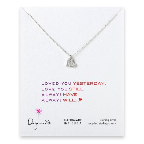 love collection sparkle heart necklace, sterling silver