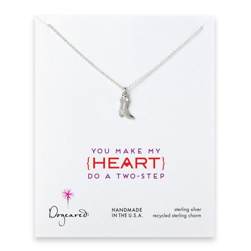 love collection boot necklace, sterling silver
