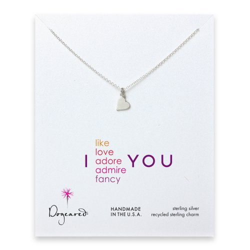 love collection sideways heart necklace, sterling silver