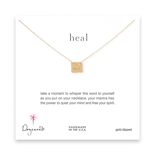 heal mantra gold dipped necklace