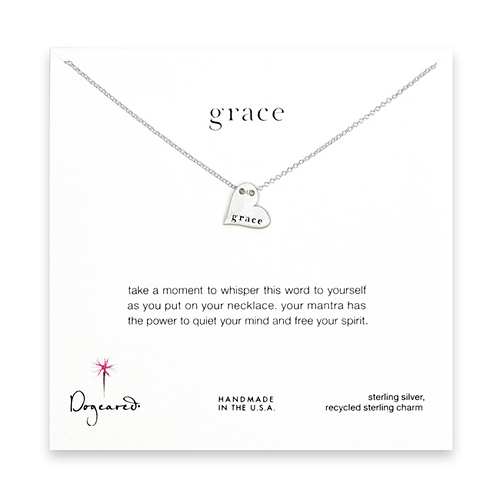 grace mantra sterling silver necklace