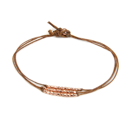 rose gold dipped sparkle bracelet, tobacco irish linen