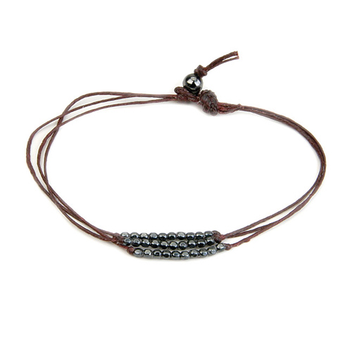 charcoal sparkle bracelet, maroon irish linen