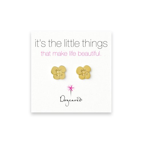 small grace's flower stud earrings, gold dipped